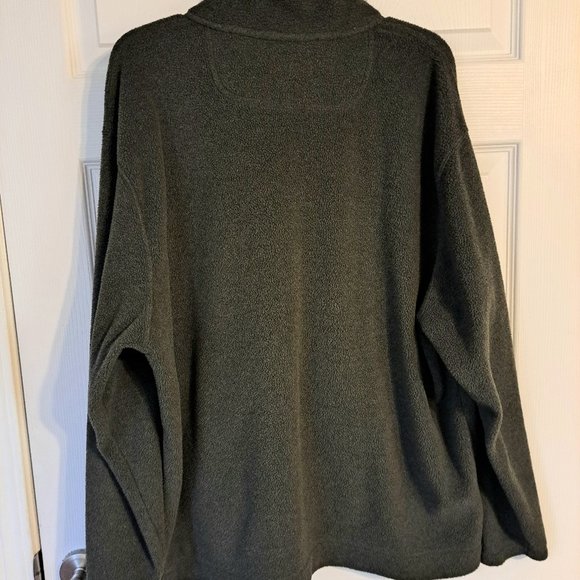 St. John's Bay Dark Green Fleece Zipper Jacket - Picture 6 of 9